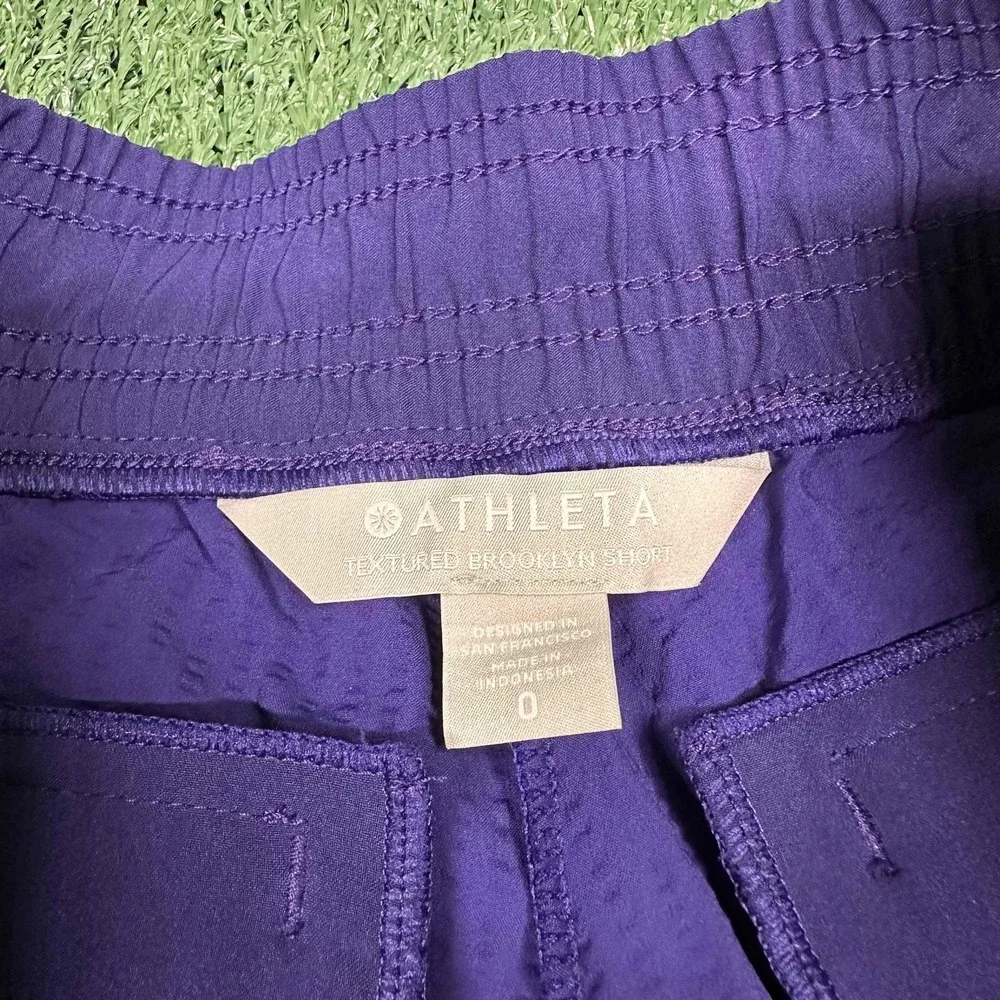 NWT Athleta Textured Brooklyn Shorts Purple Shorts‎ Womens Size 0